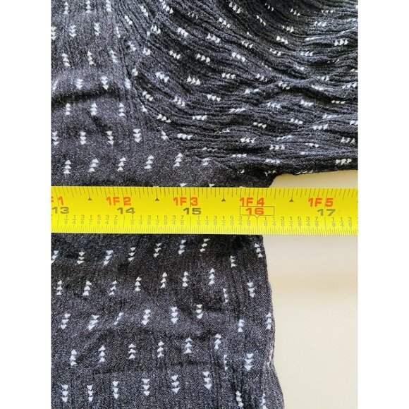 Paper Crane Women's Size Size Small Geometric Print Peplum Blouse Black White - Picture 5 of 6